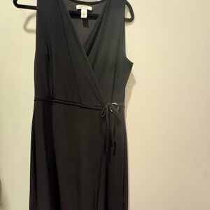 White House Black Market Black Midi Dress